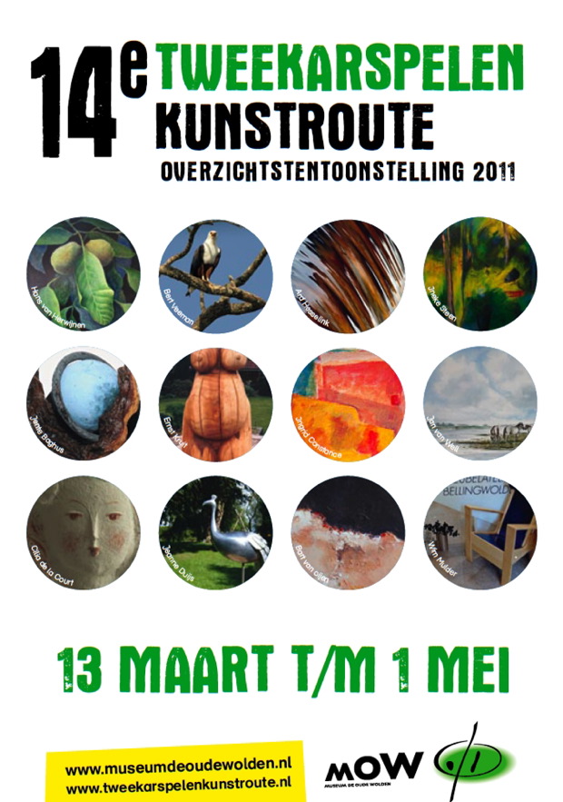 Museum de Oude wolden - Overzichtstentoonstelling 14e Tweekarspelen kunstroute 2011